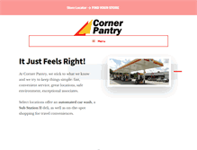 Tablet Screenshot of cornerpantry.com